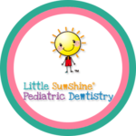 Logo of Little Sunshine Pediatric Dentistry with a cheerful sun character.